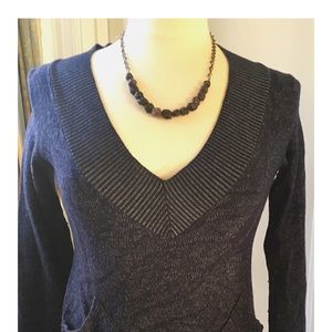 Wool navy blue sweater